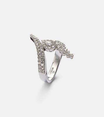 Y-Not 18kt white gold ring with diamonds | Yeprem