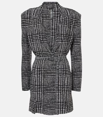 Belted plaid minidress | Norma Kamali