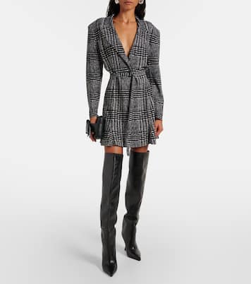 Belted plaid minidress | Norma Kamali