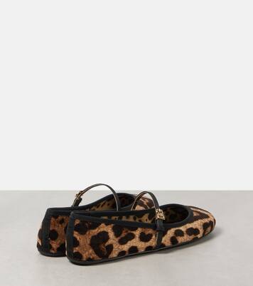 Mary-Jane-Ballerinas Vally aus Samt | Dolce&Gabbana