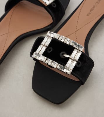 Embellished velvet slides | Dolce&Gabbana