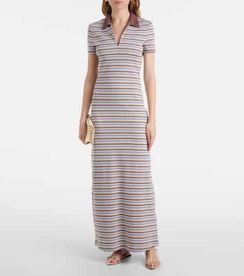 Robe longue Tiesse rayée en coton  | Faithfull