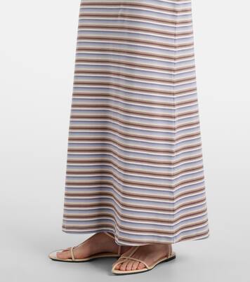 Robe longue Tiesse rayée en coton  | Faithfull