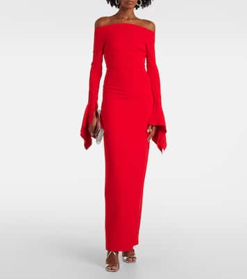 Abito lungo Amalie con scollo bardot | Solace London