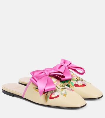 Bestickte Slippers Beauregard aus Leder | Valentino Garavani