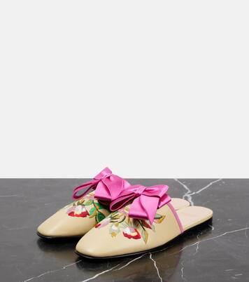 Bestickte Slippers Beauregard aus Leder | Valentino Garavani