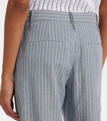 Pantalon ample en lin et coton mélangés | Brunello Cucinelli