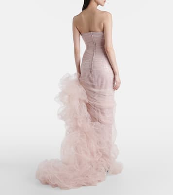 Robe aus Tüll mit Pailletten | Marmar Halim