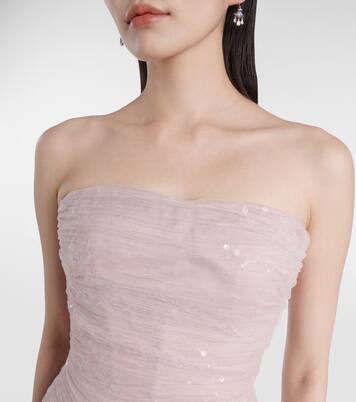 Robe aus Tüll mit Pailletten | Marmar Halim