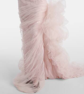 Robe aus Tüll mit Pailletten | Marmar Halim