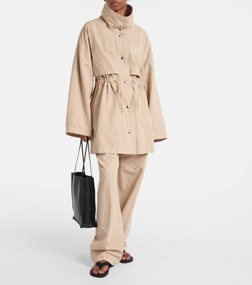 Lilas cotton and linen wide-leg pants | The Row