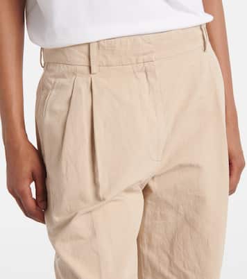 Lilas cotton and linen wide-leg pants | The Row