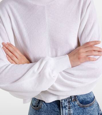 Jersey cropped de lino con cuello alto | Alaïa