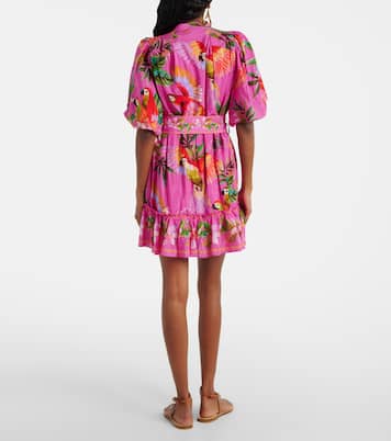 Bedrucktes Midikleid aus einem Baumwollgemisch | Farm Rio