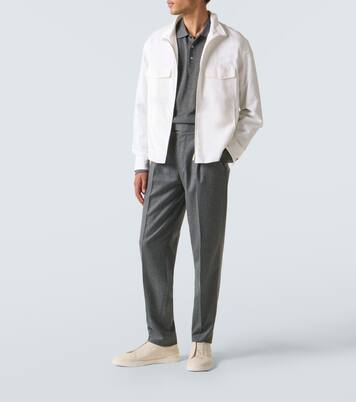 Wool flannel straight pants | Zegna