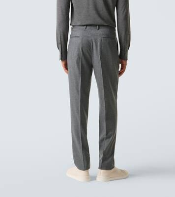 Wool flannel straight pants | Zegna