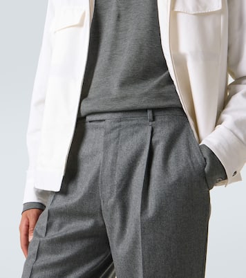 Wool flannel straight pants | Zegna