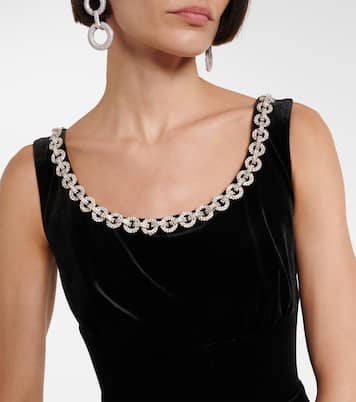 Robe en velours à cristaux | Self-Portrait