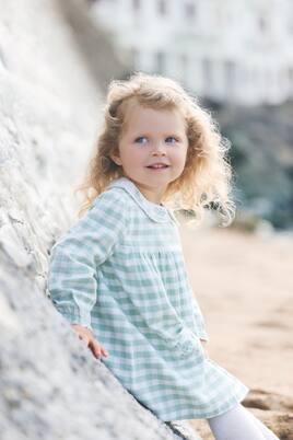 Baby embroidered gingham cotton dress | Tartine et Chocolat