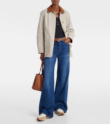 Valentina suede-trimmed leather sneakers | Veronica Beard