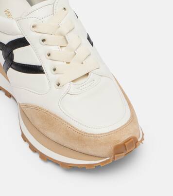 Valentina suede-trimmed leather sneakers | Veronica Beard