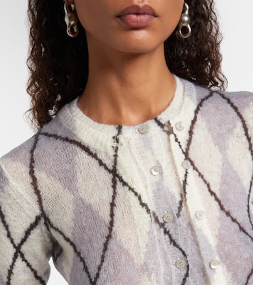 Kahoo argyle cropped mohair-blend cardigan | Acne Studios