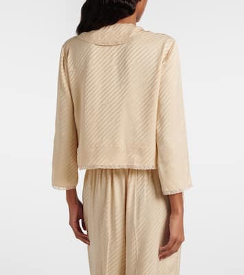 Interlocking G silk jacquard top | Gucci