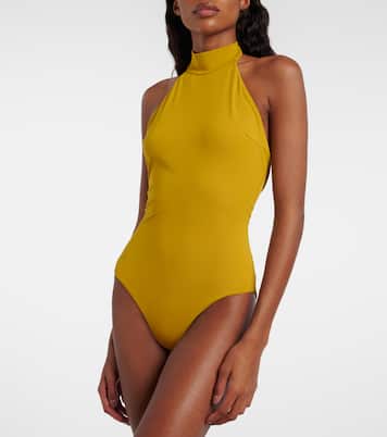 Artemis fringed beach cover-up and swimsuit | Taller Marmo