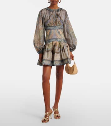 Robe Wanderlust en coton et soie mélangés | Zimmermann