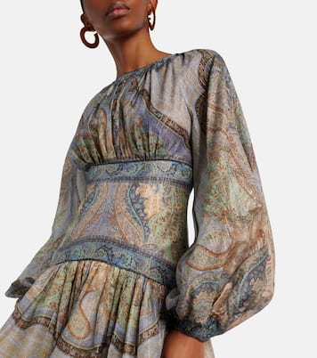 Robe Wanderlust en coton et soie mélangés | Zimmermann