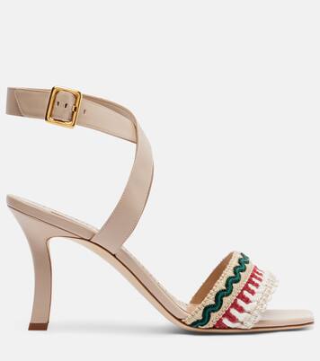 Mabeco 90 embroidered leather sandals | Manolo Blahnik