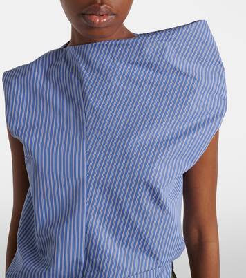Striped cotton-blend top | Sacai