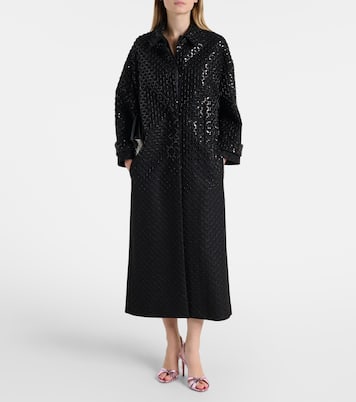 Tati 85 snake-effect slingback sandals | Aquazzura