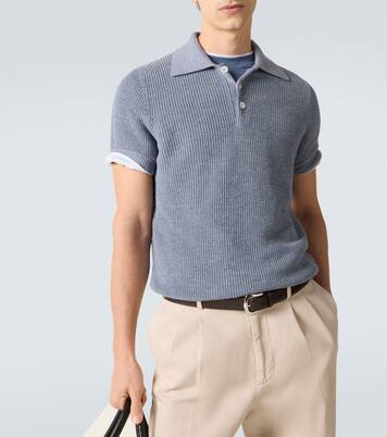 Linen and cotton polo shirt | Brunello Cucinelli