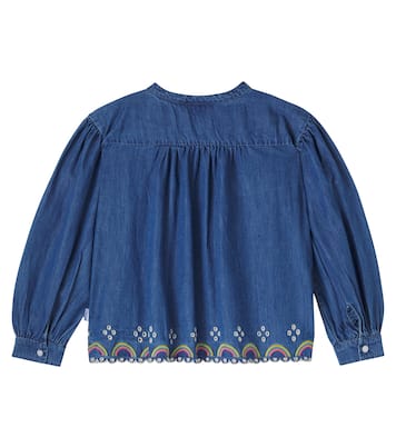 Embroidered cotton denim shirt | Molo