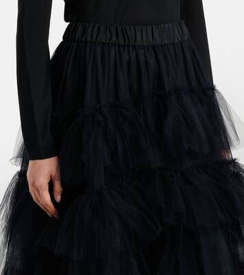 Ruffled tulle midi skirt | Simone Rocha