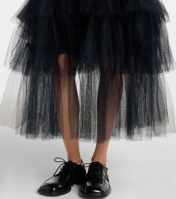 Ruffled tulle midi skirt | Simone Rocha