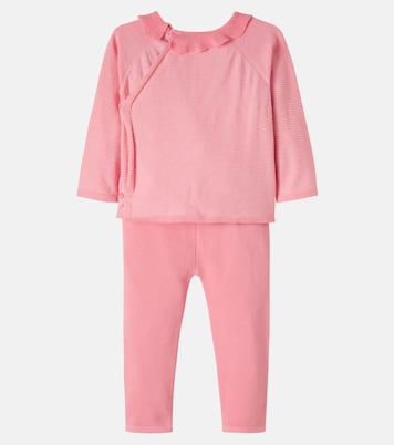 Baby Anisa cotton shirt and pants set | Bonpoint