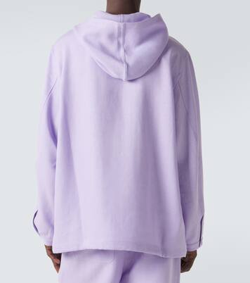 Veste à capuche en lin avec améthyste | God's True Cashmere
