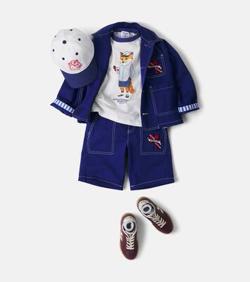 x Kitsuné Linus patch-appliqué denim jacket | Bonpoint