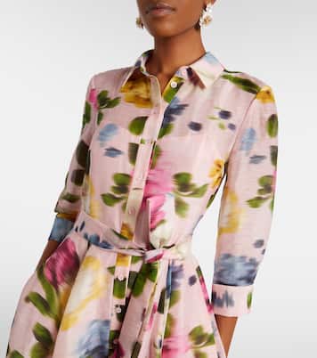 Floral linen and silk gown | Carolina Herrera