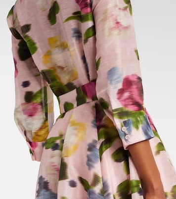 Floral linen and silk gown | Carolina Herrera