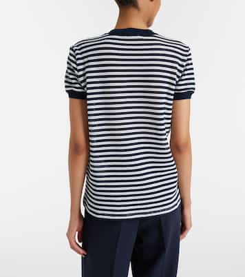 T-shirt en coton mélangé à rayures | Max Mara