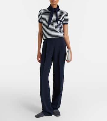 T-shirt en coton mélangé à rayures | Max Mara