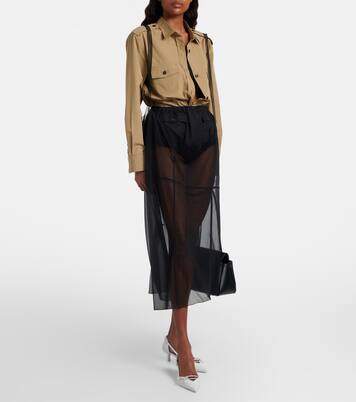 Bow-detail leather pumps | Prada