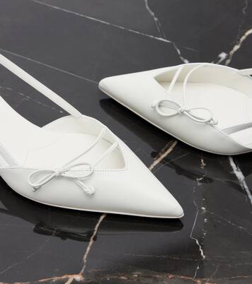 Bow-detail leather pumps | Prada