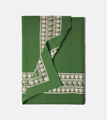 Embroidered linen tablecloth | Les-Ottomans