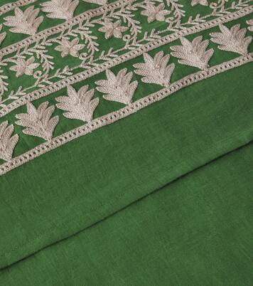 Embroidered linen tablecloth | Les-Ottomans