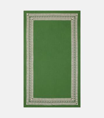 Embroidered linen tablecloth | Les-Ottomans