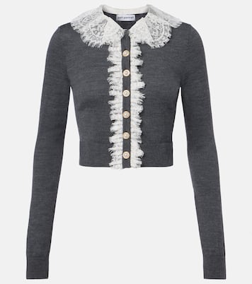Cardigan aus Wolle mit Spitze | Self-Portrait